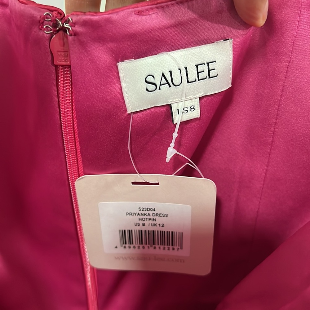 SAU LEE Priyanka Dress in Hot Pink - Picture 7 of 14